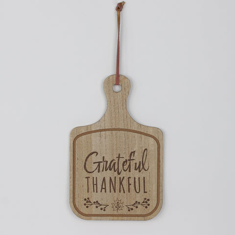 Harvest Grateful and Thankful MDF Wall Sign