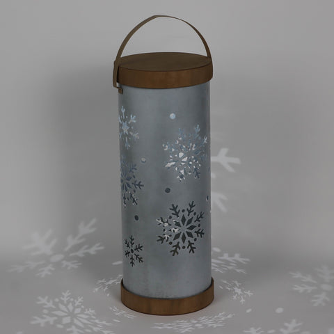 Christmas 9.5*24.375*0.0''White Metal Lantern Décor | Christmas Decor | Festive Holiday Decoration