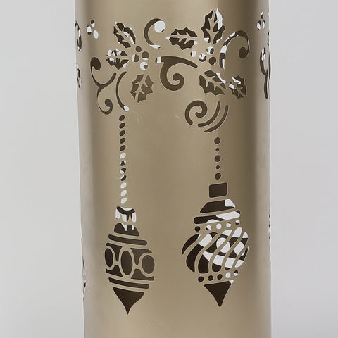 Christmas 9.5*24.5''Gold  Metal Lantern Décor | Christmas Decor | Festive Holiday Decoration