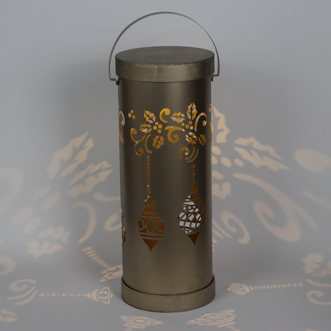 Christmas 9.5*24.5''Gold  Metal Lantern Décor | Christmas Decor | Festive Holiday Decoration