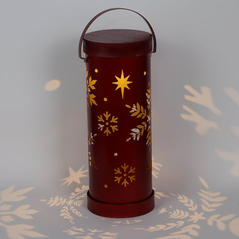 Christmas8*21.0''Red  Metal Lantern Décor | Christmas Decor | Festive Holiday Decoration