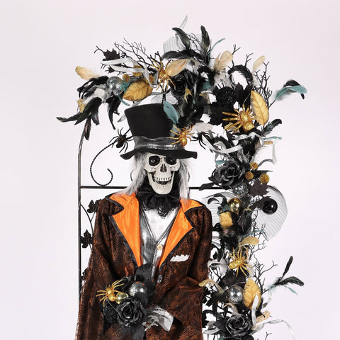 6.5FT Life-Size Halloween Standing Skeleton Décor – Realistic Poseable Prop for Spooky Decorations