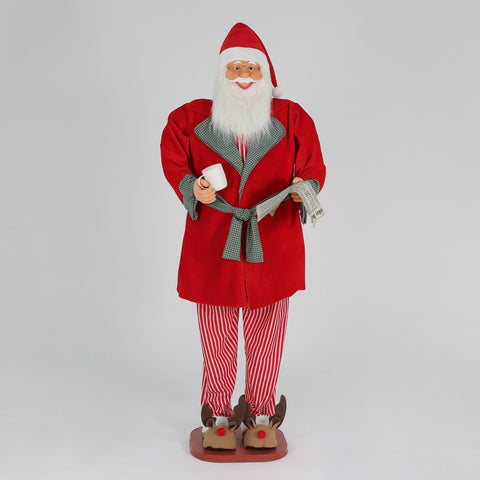 6Ft Fabric Pjs Santa