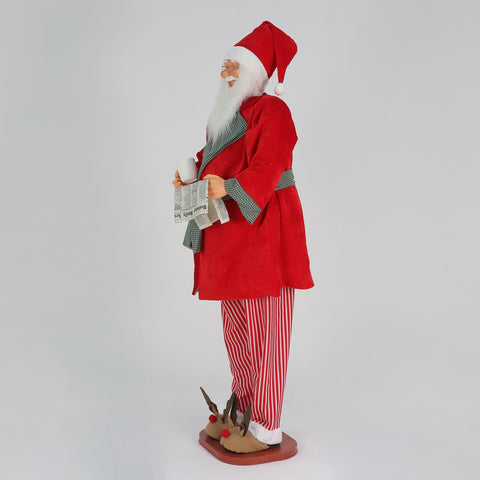 6Ft Fabric Pjs Santa