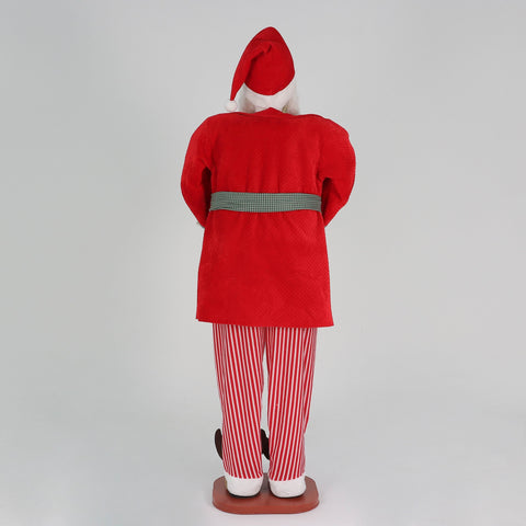 6Ft Fabric Pjs Santa