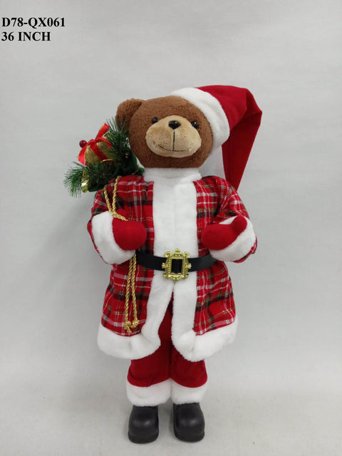 Xmas Standing Santa Bear