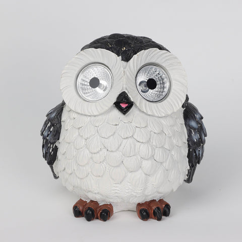 6.5" Owl Resin Solar Lantern | Home Decor