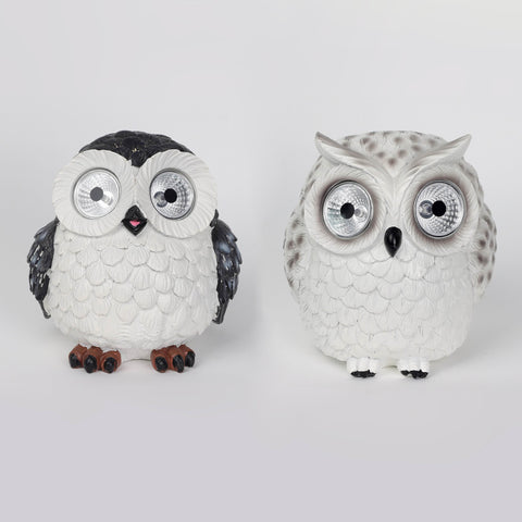 6.5" Owl Resin Solar Lantern | Home Decor