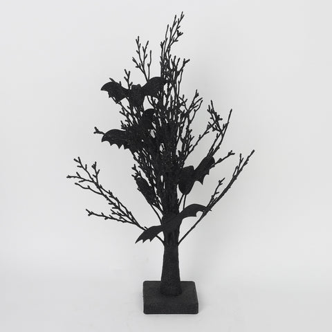 9.0*19.0''Black Tree Trunk Décor W/Crows