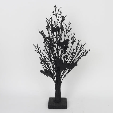 9.0*19.0''Black Tree Trunk Décor W/Crows