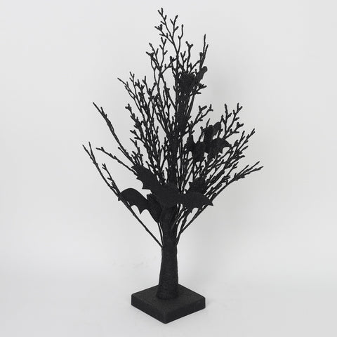 9.0*19.0''Black Tree Trunk Décor W/Crows