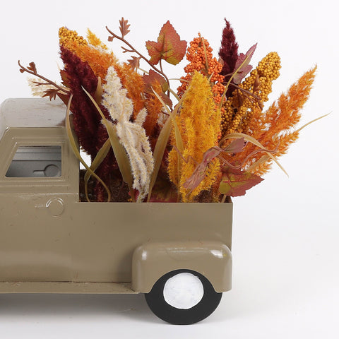 Metal Truck W/ Fall Floral
