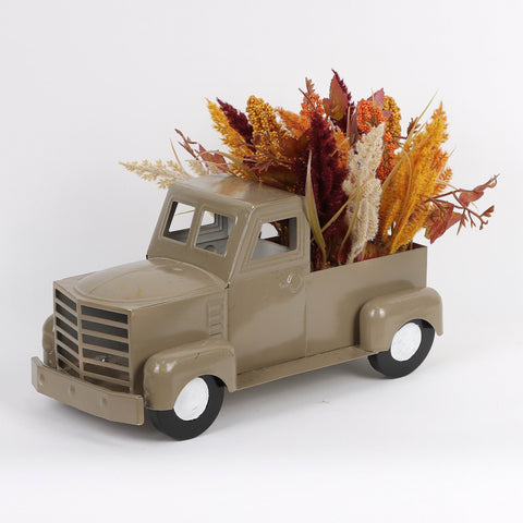 Metal Truck W/ Fall Floral