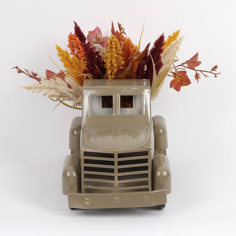 Metal Truck W/ Fall Floral