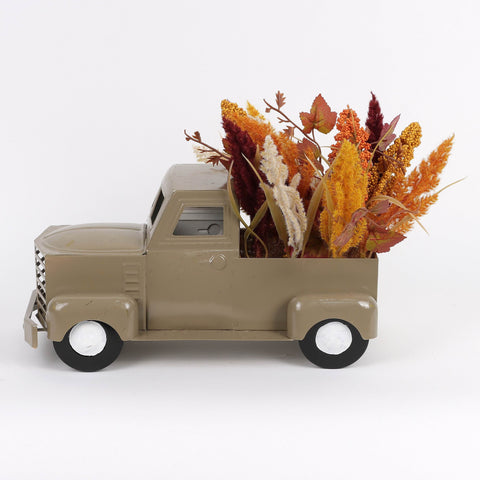 Metal Truck W/ Fall Floral