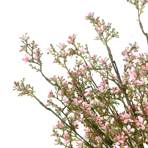 21.5" Pink Mini Flower Bush X 14