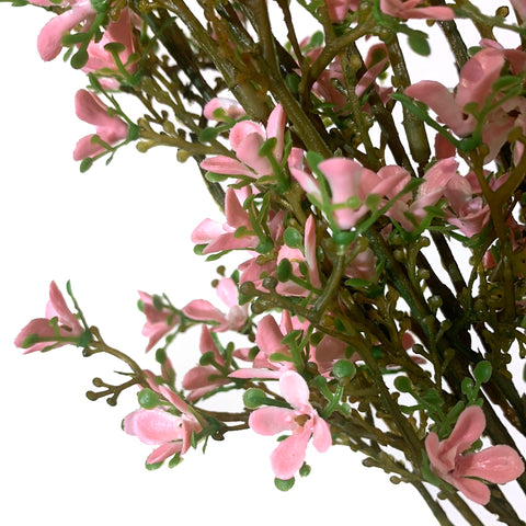 21.5" Pink Mini Flower Bush X 14
