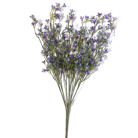 21.5" Purple Mini Flower Bush X 15
