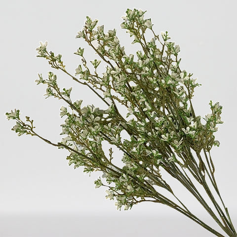 21.5" White Mini Flower Bush X 14