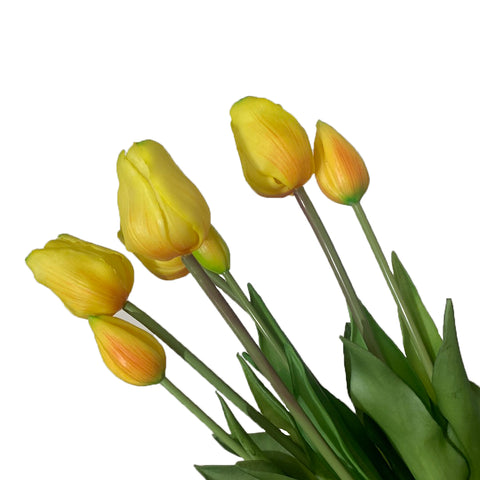 Ensemble de tulipes jaunes au touchée frais de 19 po