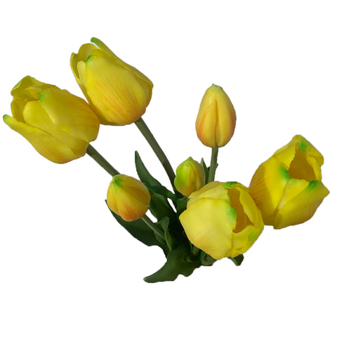 Ensemble de tulipes jaunes au touchée frais de 19 po