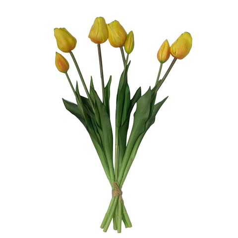 Ensemble de tulipes jaunes au touchée frais de 19 po