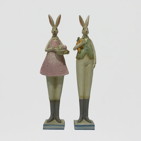 Tall Resin Fancy Detailed Bunny Figure