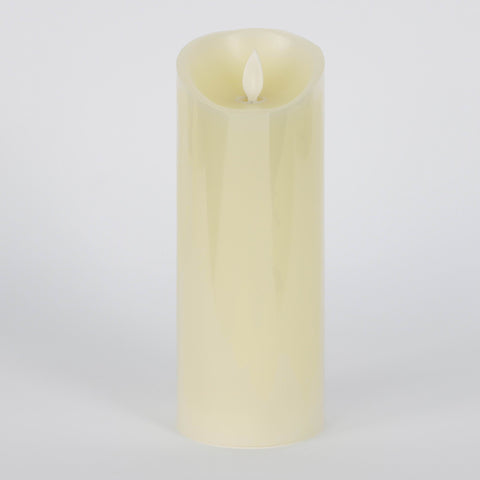 Christmas LED Plastic Cream Candle with Flickering Flame Gift Tabletop Décor
