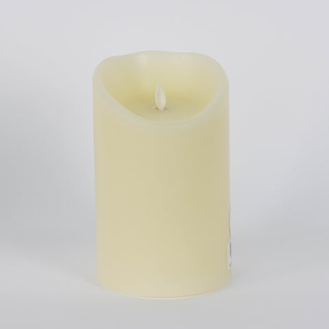 Christmas LED Cream Candle with Flickering Flame Tabletop Gift Décor