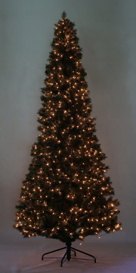 12Ft Pvc/Pe Cashmere Christmas Tree With 3835Tips 1200Csa Lights