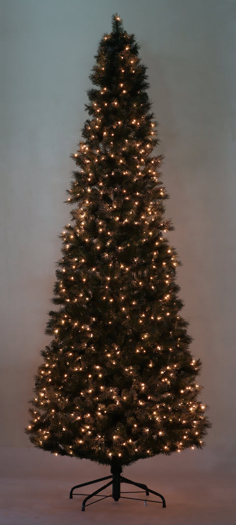 12Ft Pvc/Pe Glitter Christmas Tree With 1153Tips 550Csa Lights