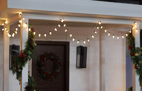 16.4ft 100L LED Fairy Lights with Pine Cone White Cord for Christmas, Diwali, Weddings, and Events