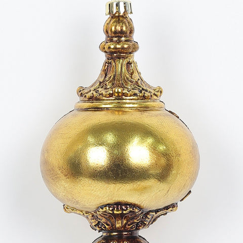 12.5 In Gold Finial Assorted Ornament