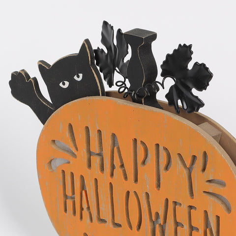 10*1*8‘’Happy Halloween Table Décor W/Lite