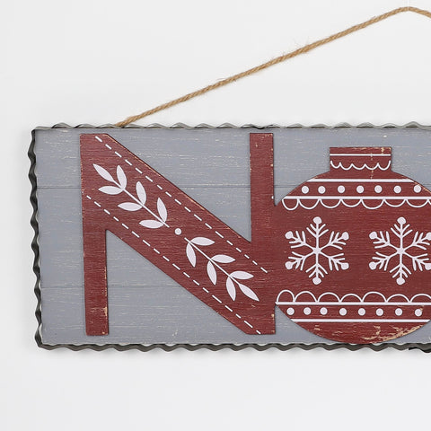 Christmas 32.0*1.0*9.75''Mdf  Noel Sign Wall Hanger | Christmas Decor | Festive Holiday Decoration