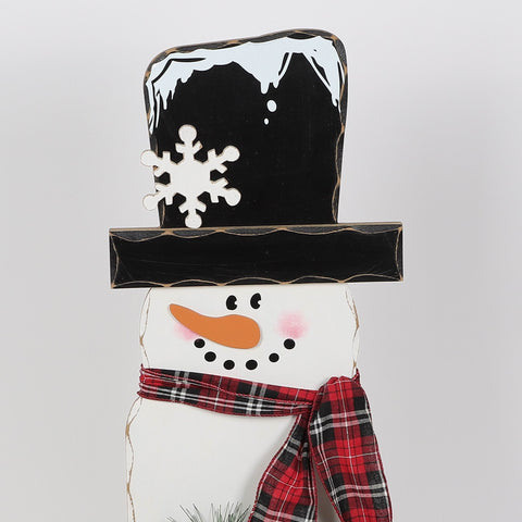 Christmas 10.5*5.0*32.0''Mdf Snowman Décor | Christmas Decor | Festive Holiday Decoration