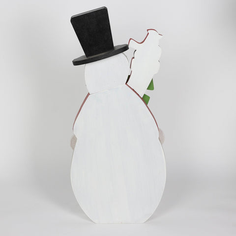 Christmas 13.5*3.625*30.0'' Mdf Snowman Décor | Christmas Decor | Festive Holiday Decoration