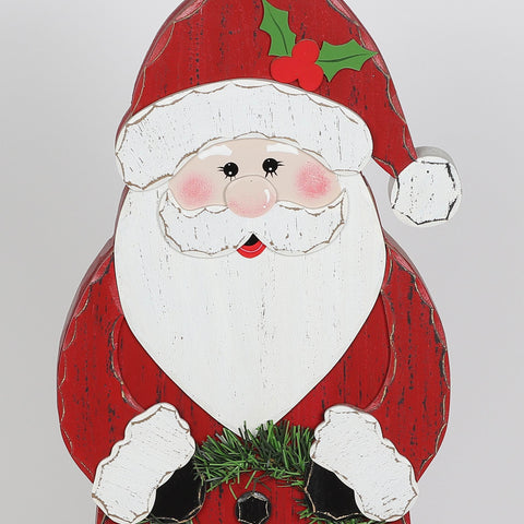 Christmas 13.0*3.625*30.0''Mdf Santa Décor | Christmas Decor | Festive Holiday Decoration