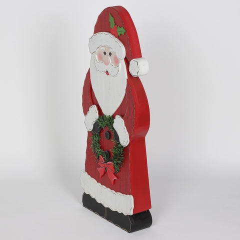 Christmas 13.0*3.625*30.0''Mdf Santa Décor | Christmas Decor | Festive Holiday Decoration