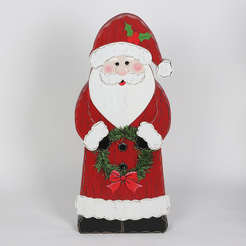 Christmas 13.0*3.625*30.0''Mdf Santa Décor | Christmas Decor | Festive Holiday Decoration