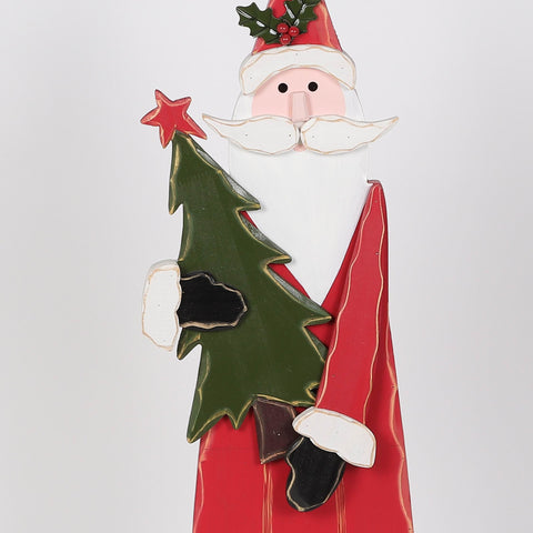 Christmas 11.0*3.875*32.0''Mdf Santa Decor | Christmas Decor | Festive Holiday Decoration