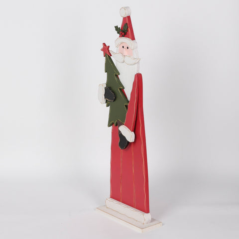 Christmas 11.0*3.875*32.0''Mdf Santa Decor | Christmas Decor | Festive Holiday Decoration