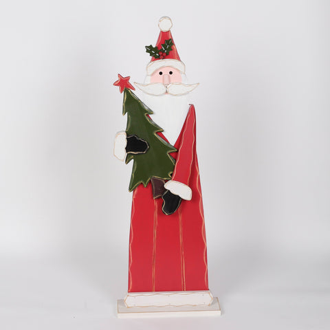 Christmas 11.0*3.875*32.0''Mdf Santa Decor | Christmas Decor | Festive Holiday Decoration