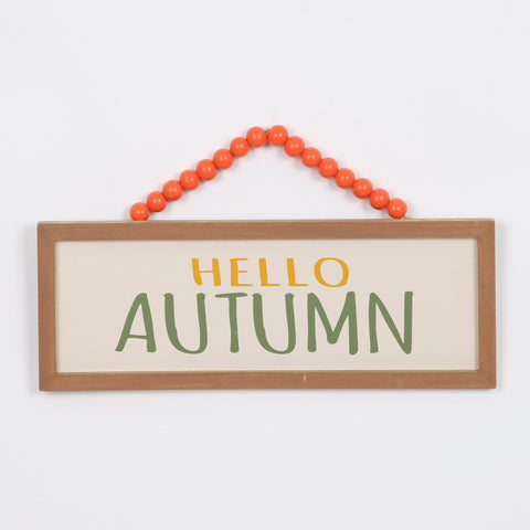 Harvest Hello Autumn MDF Wall Hanger Decor