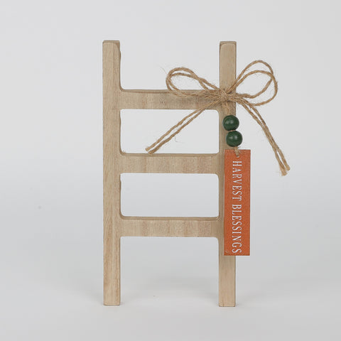 Harvest Blessings Ladder Décor with Hanging Sign