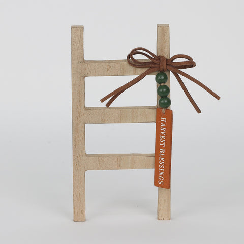 Harvest Blessings Ladder Décor with Hanging Sign