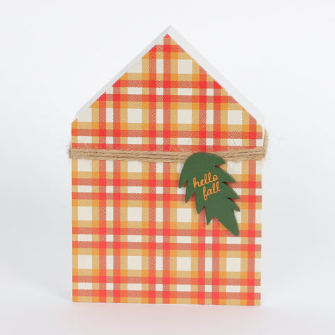 Harvest Single Face Hello Fall MDF Table Decor