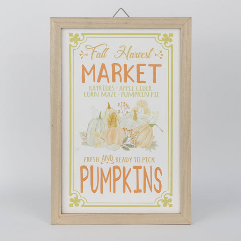 Harvest Market Pumpkins MDF Wall Hanger Décor