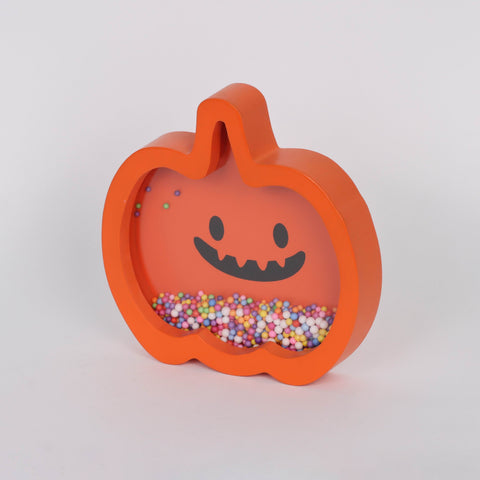 Halloweeen Pumpkin W/ Ghost Head Décor