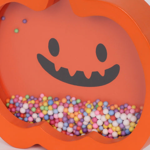 Halloweeen Pumpkin W/ Ghost Head Décor